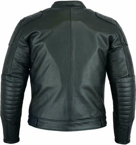 Veste en cuir PU marron pour homme, col rabattu, fermeture éclair, imperméable, coupe-vent, style motard, coupe classique, vêtements d'hiver 2027 - Product Image 6