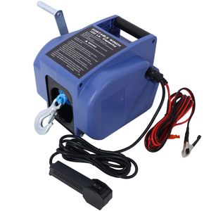 Treuil électrique 12V 3500lbs avec câble synthétique réversible pour bateaux jusqu'à 5000 lbs, comprend une poulie supplémentaire, un crochet et des fonctions de puissance - Product Image 6