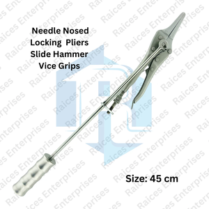 Pinzas de punta fina con bloqueo, martillo deslizante, mordazas de sujeción, instrumentos quirúrgicos ortopédicos, herramienta de agarre de precisión de acero inoxidable - Product Image 2