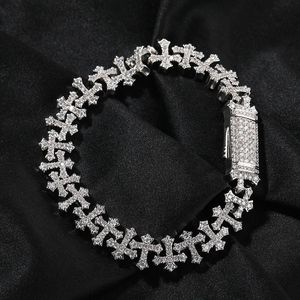 SHRAVI IMPEX Pulsera de Eslabones con Diseño Geométrico Marquise, Chapada en Plata, Joyería Hip Hop Unisex, Regalo de Moda - Product Image 1
