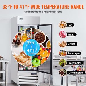 Apparecchiature di refrigerazione da cucina commerciale 19.32 Cu.ft 27 \ "W frigorifero verticale in acciaio inossidabile reintegro sbrinamento automatico 4 - Product Image 5