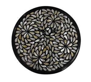 Plateaux de service de qualité supérieure en nacre florale sur base en bois, incrustation d'os, taille personnalisable, certifiés EPCH, pour hôtels et restaurants - Product Image 1