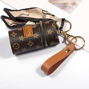 Direct Factory Wholesale Custom Genuine <b>Leather</b> Metal Black <b>Keychain</b> with Custom Logo Design - Product Image 4
