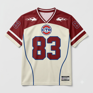 Maillot de football personnalisé pour homme, style rétro, séchage rapide, impression par transfert thermique, manches courtes, tenue d'équipe - Product Image 1
