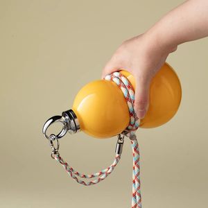 Borraccia Termica Gialla da 520ml a Forma di Zucca con Cannuccia, Tazza da Auto in Metallo, Vuota per Sublimazione 24 Ore, Confezione Scatola Bianca da 1500ml - Product Image 2