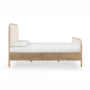 Cama de Plataforma Escandinava Tamaño Queen con Cabecera Tapizada, Diseño de Cama Suave - Product Image 4
