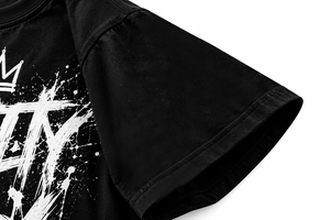 เสื้อยืดโอเวอร์ไซส์สีดำลาย Loyalty แบบยูนิเซ็กส์ สตรีทแวร์ สีขาวสไตล์วินเทจลำลอง แขนสั้น ผ้าฝ้าย 100% ระบายอากาศได้ดี ไซส์พลัส - Product Image 3
