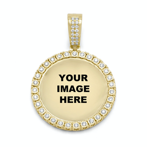 Moissanite Photo Pendant Hip Hop Custom Pendant Round <b>Memory</b> Picture <b>Frame</b> Charms 925 Silver Pendant Pass Diamond Tester Pendant - Product Image 6