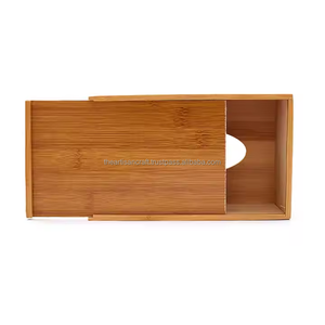 Caja de pañuelos de madera natural para interiores rústicos minimalistas y modernos Estuche de almacenamiento para cocina o escritorio con logotipo personalizado - Product Image 5