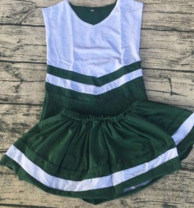 Ensemble uniforme de cheerleading vintage pour filles, style écolier, anti-plis, écologique, respirant, en polyester/coton, épaules dénudées - Product Image 4