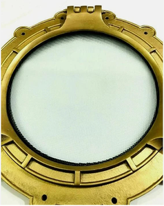 Vintage Aluminum <b>Antique</b> Brass Porthole Mirror Nautical Maritime Ship Wall Decor - Product Image 3