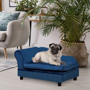 Divano Letto Moderno Blu per Animali Domestici, Morbido Divano con Contenitore per Cani e Gatti di Piccola Taglia, Arredamento in Schiuma Morbida - Product Image 2