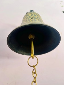 Cloche en laiton pur, nouveau design européen, cloche de jardin de qualité supérieure en laiton, parfaite pour la décoration nautique, le jardin, le temple et l'entrée de la maison - Product Image 5