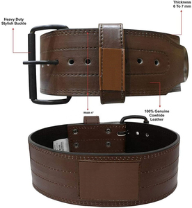 เข็มขัดยกน้ำหนักปรับระดับได้สำหรับออกกำลังกายในยิม เพาะกาย เสริมสร้างพลัง และอุปกรณ์พยุง - Product Image 3