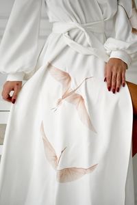 Vestido negro de Ucrania hecho a mano con bordado de pájaro para mujer, ropa tradicional Vyshyvanka, traje de boda, regalo patrimonial - Product Image 4