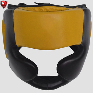 Premium Quality Cowhide Leather MMA <b>Dummy</b> Head Guard Sparring Helmet Quick Dry Fabric Protective Gear Boxing - Product Image 1