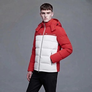 OEM 100% Polyester <b>Long</b> Bomber Jacket <b>Men's</b> Custom Embroidered Logo Full Zipper Waterproof Heavy <b>Padded</b> Hooded High Street <b>Coat</b> - Product Image 6