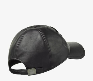 Brown Leather Look <b>Baseball</b> <b>Cap</b> Structured Bill Snapback Hat Casual Outdoor Headwear - Product Image 3
