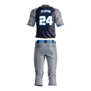 Uniformes de Béisbol Personalizados al por Mayor, Transpirables, Tallas Grandes, Manga Corta, Jersey y Pantalones Sublimados de Poliéster, Venta al por Mayor de Fábrica - Product Image 6
