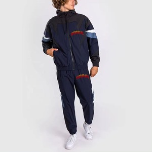 Custom Unisex Nylon Windbreaker Tracksuit Contrast Piping Waterproof Jacket and Pants <b>Set</b> - Product Image 5