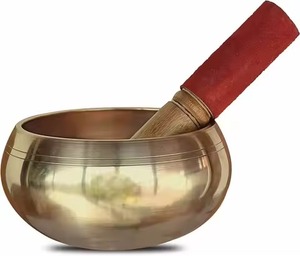 Bol chantant en métal de style tibétain pour la méditation, la thérapie, le yoga, la guérison et la relaxation - Product Image 5