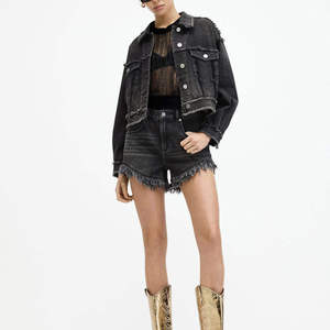 OEM Customized Women Denim Jacket & Skirt <b>Set</b> | Casual Cotton Filled Fall Outfit | High Quality Women Denim Outwear Wholesale - Product Image 6