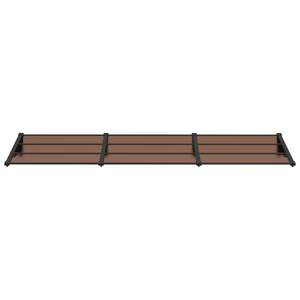Grand auvent de porte rectangulaire en polycarbonate durable, couleur noire, catégorie de produits pergola, gazebo et auvent - Product Image 3