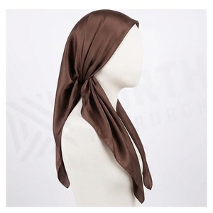 Women's Solid Color <b>Silk</b> Scarf Elegant Medium Length All Seasons Fashion Accessory Skin Friendly Daily Wear - Product Image 3