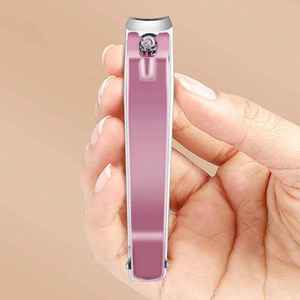 Vente en gros de coupe-ongles colorés en acier inoxydable à lame courbée, type ciseaux épais, pour ongles des pieds et des mains, avec logo personnalisé - Product Image 5