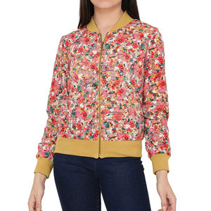 Essential Women Printing Varsity <b>Jackets</b> Soft High Quality Apparel For Daily Street Inspired Looks In Reasonable Price - Product Image 1