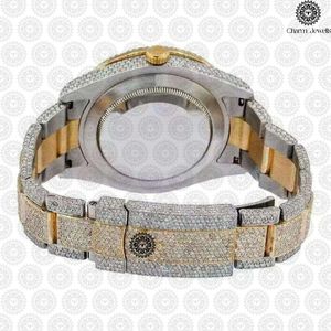 Charm Jewells Luxury Women's Stainless Steel <b>Watch</b> Round Dial Sapphire Crystal Diamond Bezel Analog Quartz Movement 38mm - Product Image 3