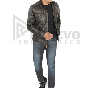 Chaqueta Acolchada de Cuero Genuino Ecológico para Hombre, Estilo Urbano, Directo de Fábrica, Invierno, EE. UU. - Product Image 6