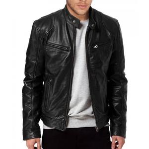 Chaqueta de Cuero PU Sólido de Alta Calidad para Hombre, Talla Grande, Color Personalizable, Cierre de Cremallera, Bordada, a la Moda, Transpirable para Invierno - Product Image 4
