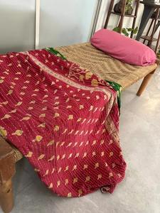 Colcha Kantha Floral Vintage al por Mayor, Hecha a Mano, Bordada, de Algodón, Estilo Bohemio, para Cama o Sofá, Uso Doméstico - Product Image 4