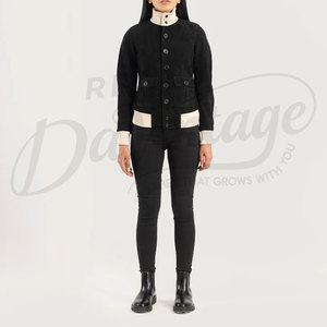 Luxury Women's Genuine Sheepskin Suede Short Biker <b>Jacket</b> Premium Black Suede <b>Jacket</b> for Women Soft Suede <b>Leather</b> with Zipper - Product Image 3