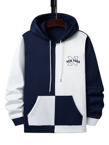 Jerseys de moda para hombre invierno otoño 2025 algodón de alta calidad con capucha impresión Digital liso teñido 100% - Product Image 2