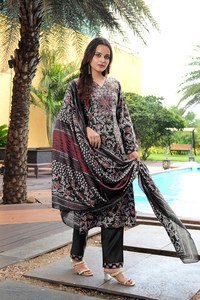 High on Demand Women's <b>Black</b> Kurti Set Full Sleeve Cotton Silk Jequard Full Stitched for Regular and Festive Occasions - Product Image 3