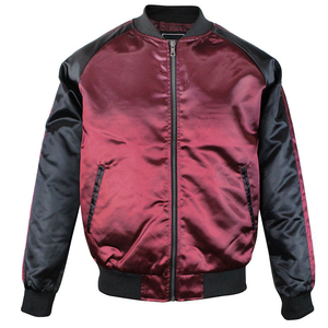 Chaqueta universitaria de satén con bordado, venta al por mayor, personalizada, para hombre, estilo béisbol, vintage, para baloncesto - Product Image 1