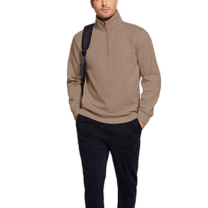Sweat-shirt à col zippé pour homme, doublure en polaire douce, pull à demi-zip, haut décontracté chaud, coupe confortable pour les activités quotidiennes en hiver - Product Image 6