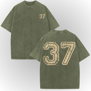 T-shirts surdimensionnés 100% coton délavés à l'acide, col rond, streetwear, manches courtes, impression personnalisée, t-shirts pour hommes - Product Image 3