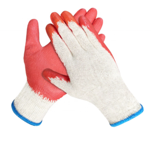 Petits gants de travail en <span class=keywords><strong>latex</strong></span> de couleur rouge bon marché de finition lisse avec en388 pour le marché polonais et coréen - Product Image 2