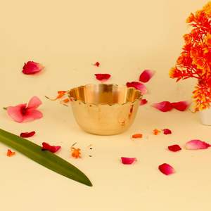 Cuenco de Comedor Kangura de Latón Puro, Diseño Pital, Katori Vati, Tradicional para Pooja, Deepak, Akhand Jyoti, Bhog, Pyali, Severer - Product Image 3