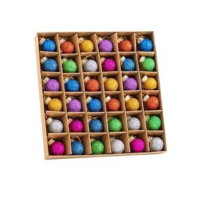 Boules de Noël en verre rouge au design classique, décorations pour arbre de Noël, ornements suspendus incassables pour les fêtes - Product Image 3