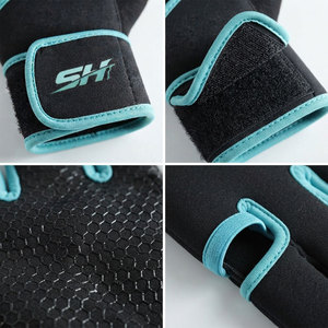 Gants de fitness pour hommes, respirants et ventilés, demi-doigts, pour la musculation, l'exercice sportif, avec étiquette privée personnalisée - Product Image 3