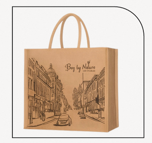 Bolsa de Compras de Papel Kraft Personalizada, Bolsa de Yute con Bolsillo con Cremallera, Bolsa de Supermercado Reciclable - Product Image 2