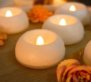 TOOWIN 6cm Diameter Led Floating Wax Waterproof Flameless <b>Light</b>, Romantic Wedding Decoration, Water-Skimming Pool <b>Light</b> - Product Image 3