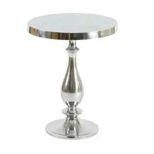 Champagne Gold Metal Accent <b>Table</b> Classic Pedestal <b>Side</b> <b>Table</b> for Hotel Decor Satin Brass <b>Round</b> End <b>Table</b> Luxury Home Furniture - Product Image 2