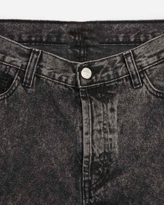 Shorts en jean pour hommes style urbain, OEM, export en gros, décontractés, en coton, coupe droite, couleur unie, taille mi-haute - Product Image 2