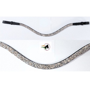 Sangle de tête en cristal de roche de haute qualité, profil mince et plat, fixation rapide à scratch pour bride - Product Image 1