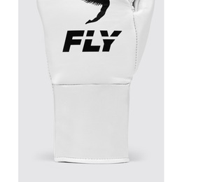 ถุงมือชกมวย MMA รุ่น Professional Fly Super Lace Pro X สีขาว ระบายอากาศได้ดี น้ำหนักเบา ทำจากหนังวัวแท้ แบบเต็มนิ้ว ผูกเชือก - Product Image 6
